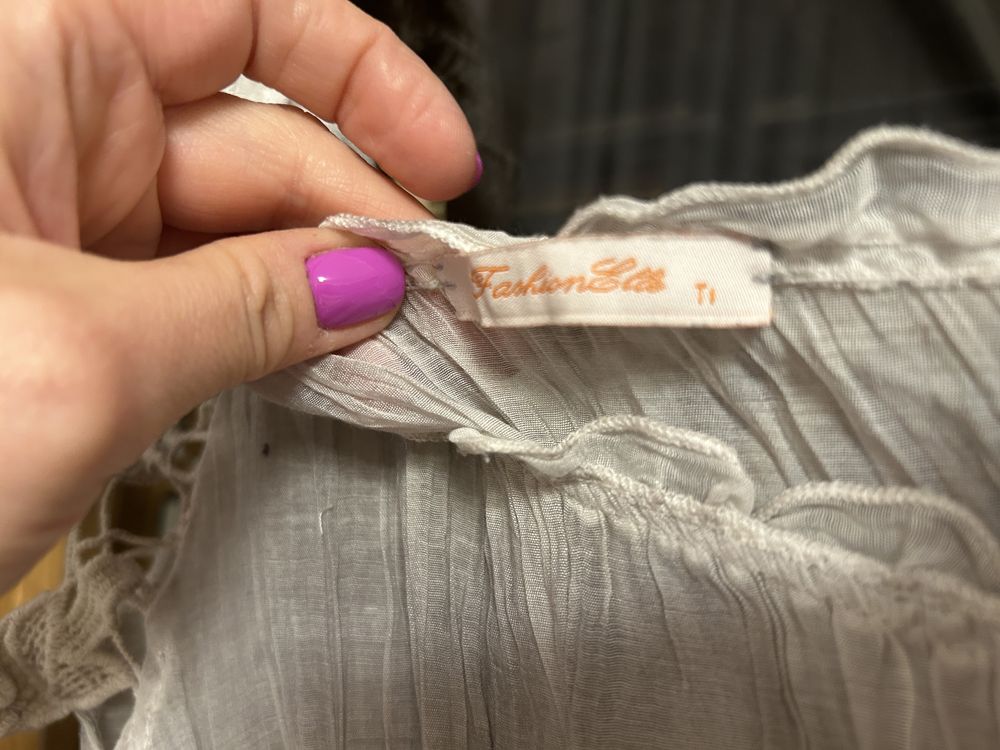 Zwiewna lekka bluzeczka/tunika/narzutka - rozm. M/L