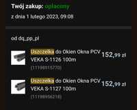 Uszczelka do okien PCV veka 2x 90metrow