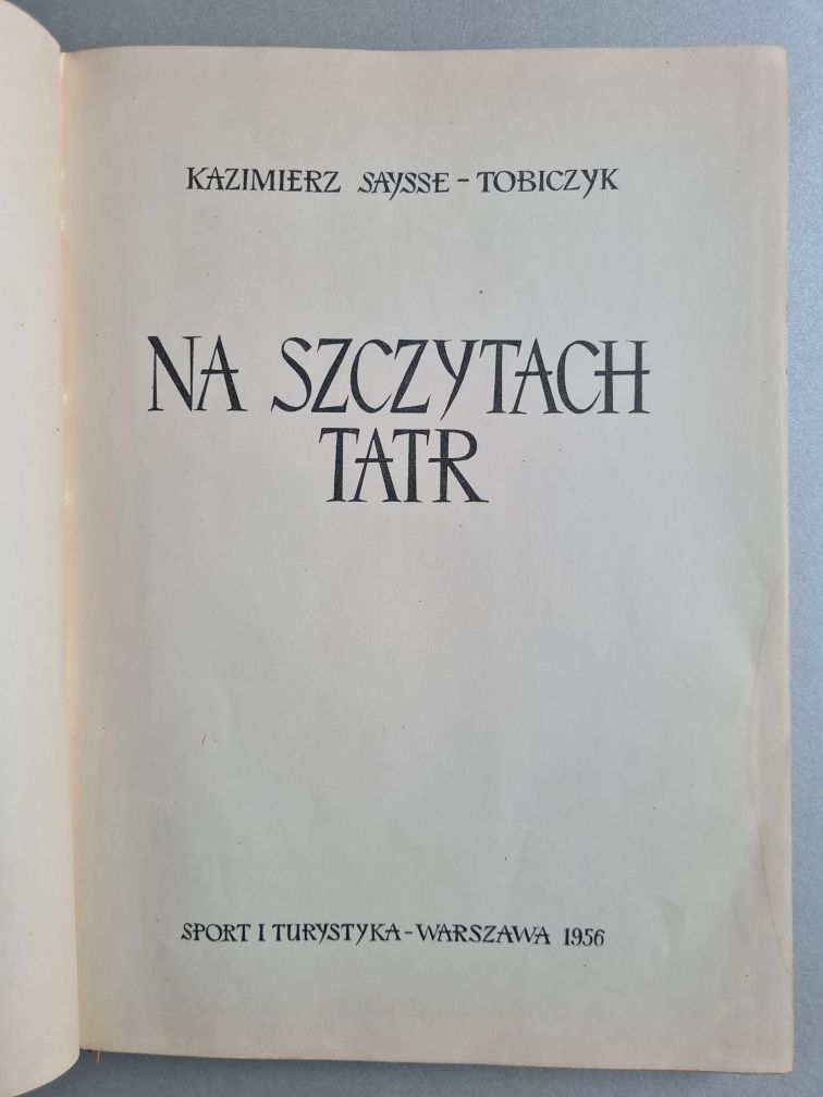 Na szczytach Tatr - Książka