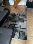 Conjunto Tapele sala cinzento e preto + 3 pequenos