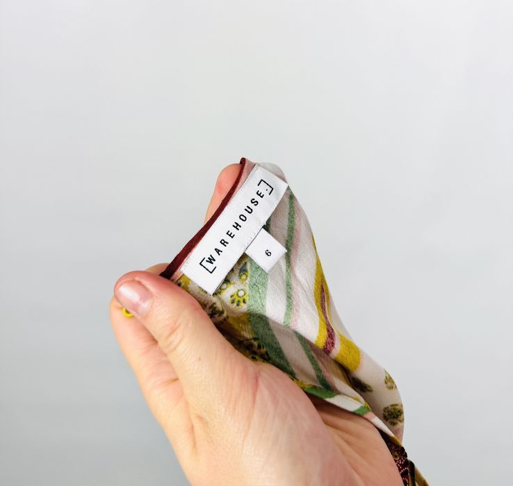 Żółty top we wzory etniczne XS 34 Warehouse