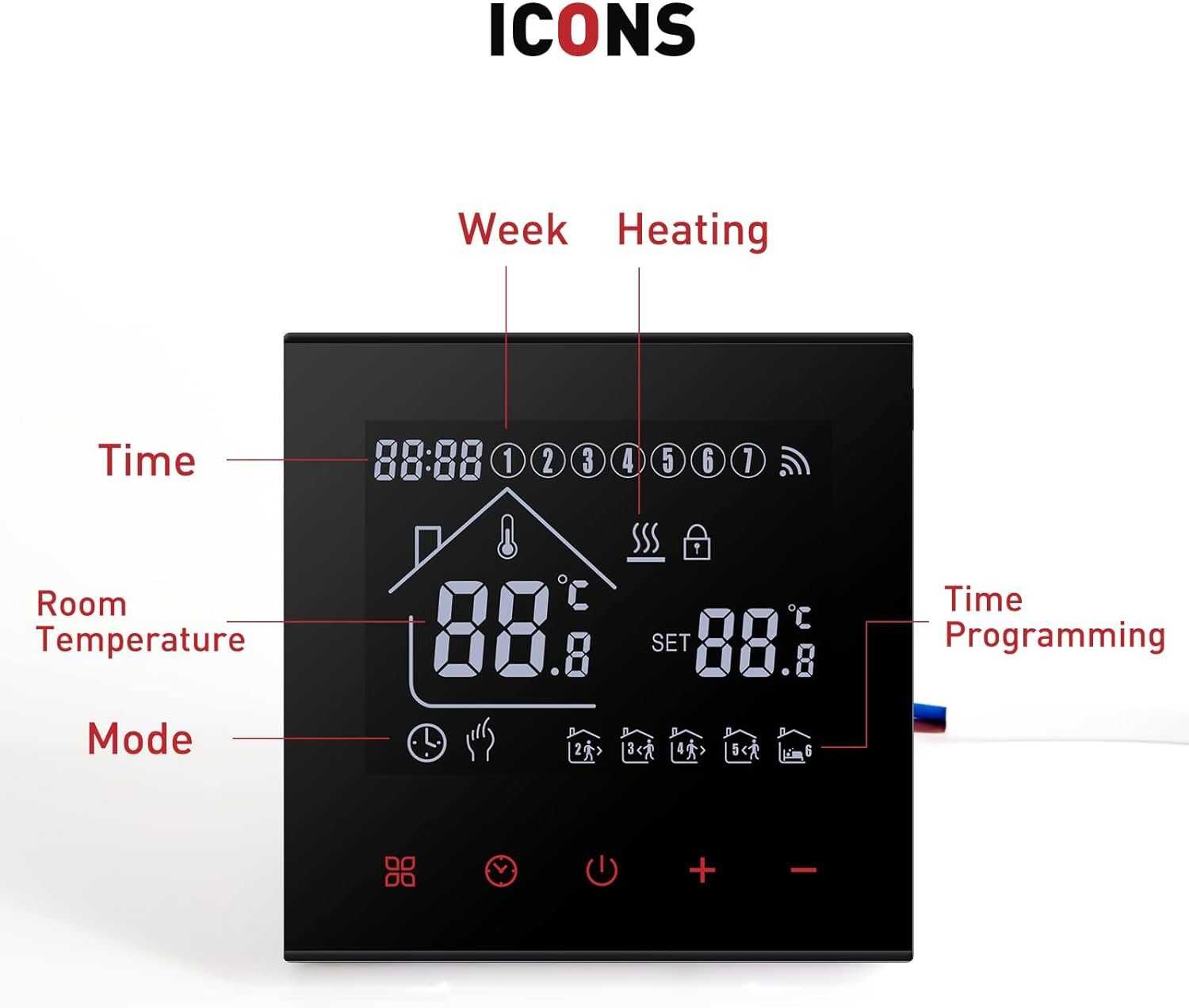 Beok termostat do ogrzewania WIfi Smart Home cyfrowy aplikacja