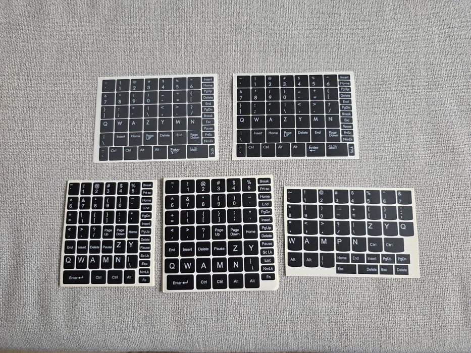 Naklejki na klawisze / klawiaturę laptopa Dell / Lenovo / HP