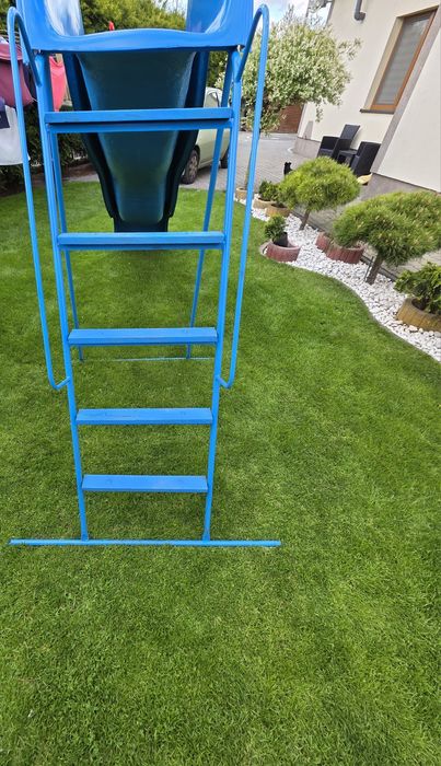 Duża zjeżdżalnia niebieska dla dzieci 325cm