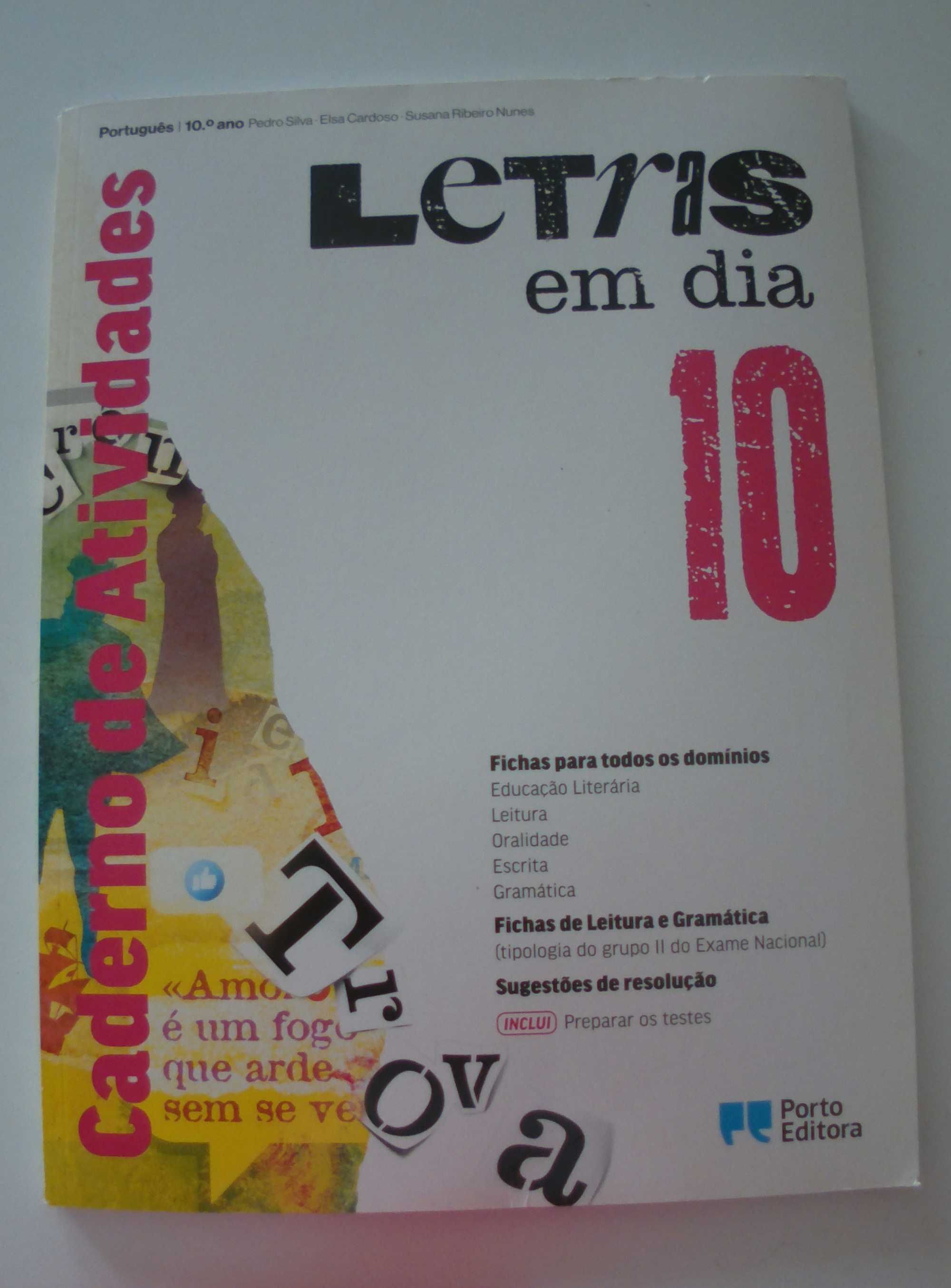 Caderno de actividades português "Letras em dia" 10