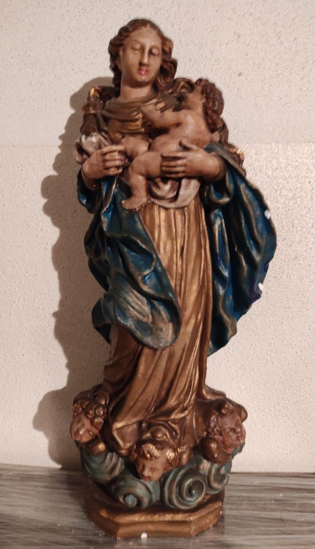 Arte sacra - Imagem de nossa senhora com o menino ao col