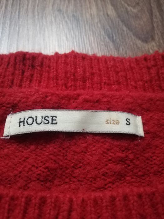 Sweter czerwony granatowy oversize HOUSE rozmiar S