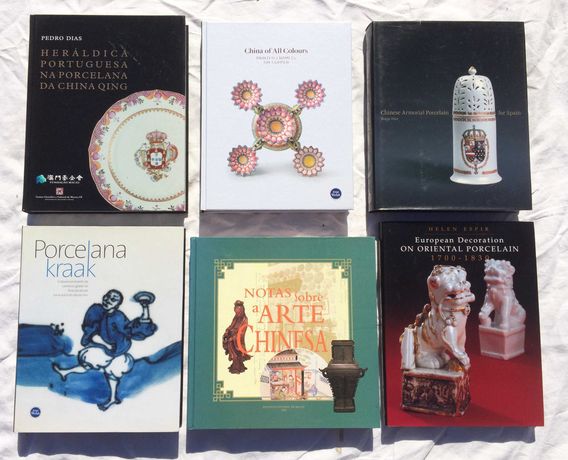 Livros de porcelana Companhia Índias Jorge Welsh Faiança Azulejos