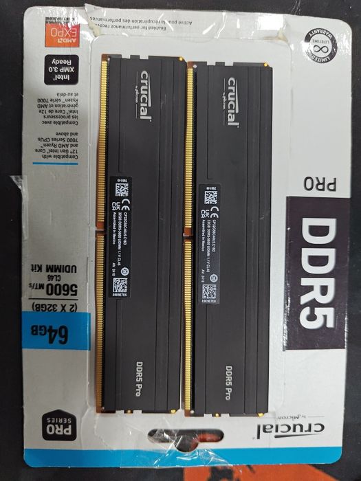 Оперативна пам'ять Crucial Pro DDR5 2x32gb 5600Mhz