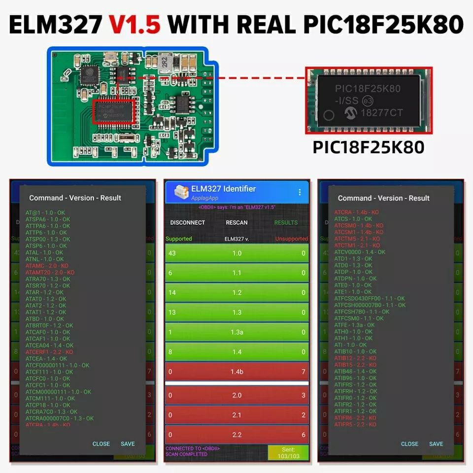 Kingbolen elm327 v1.5 full wifi/bluetooth pic18f25k80