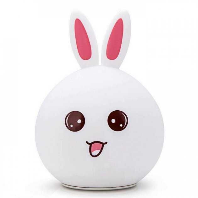 Ночник Зайчик LED Rabbit Soft Touch Светильник силиконовый 7 режимов