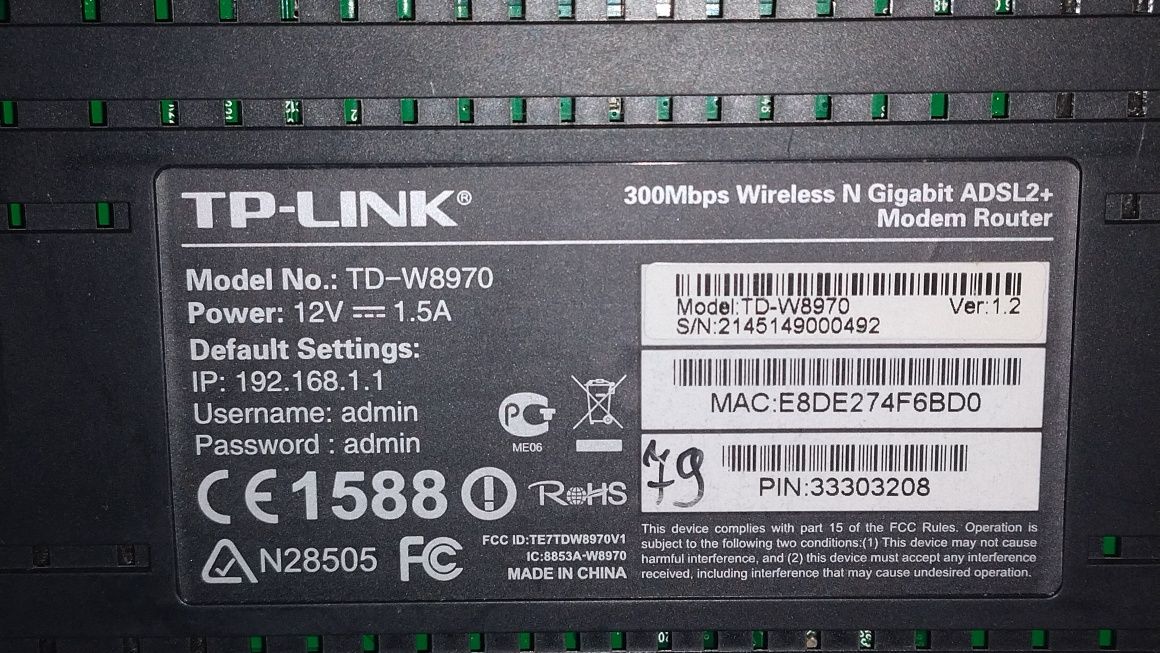 Router TP-Link mod.Td-W8970