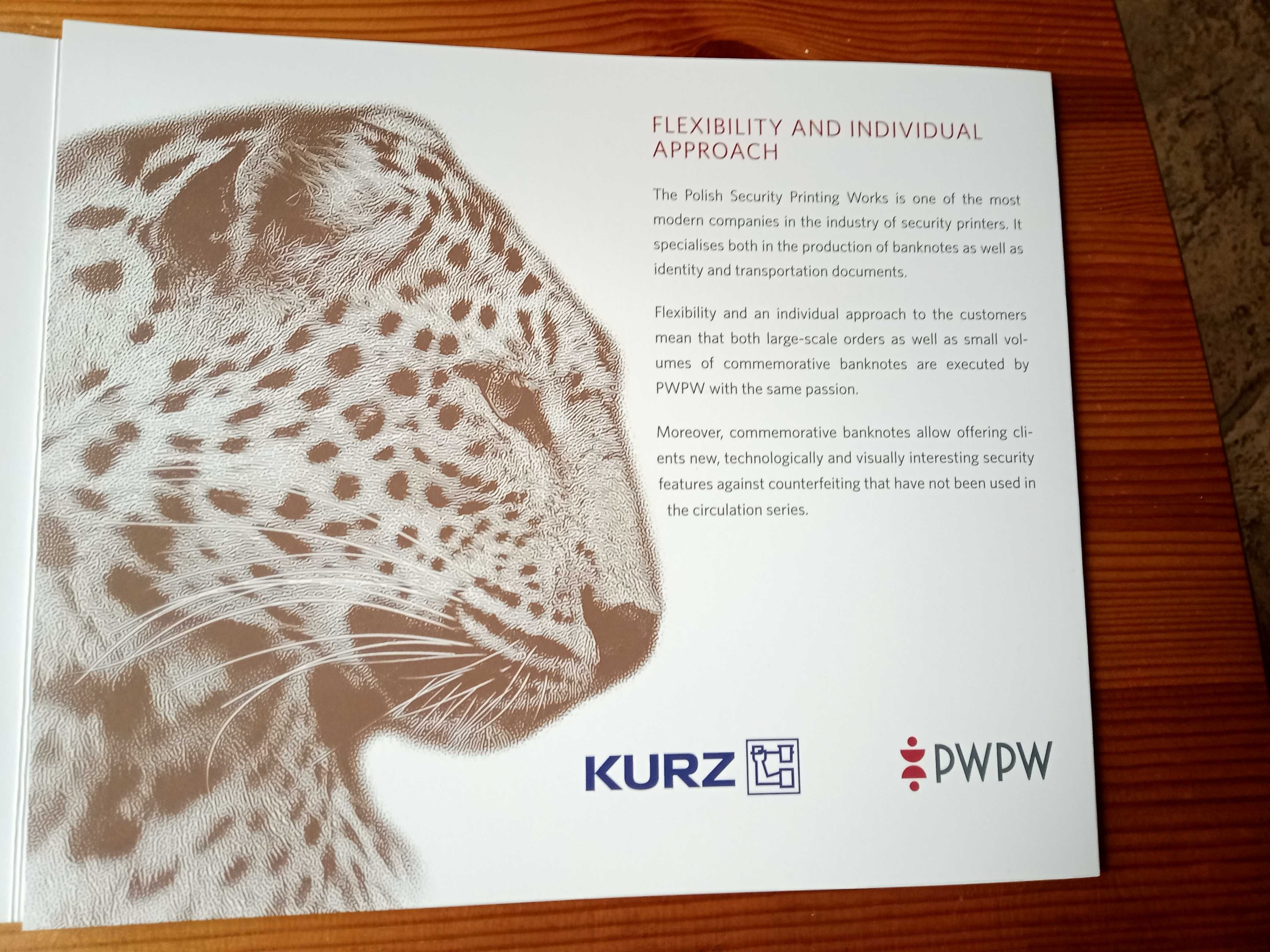 Banknot testowy Pwpw -Kurz Africa 55 folder wers.angielska