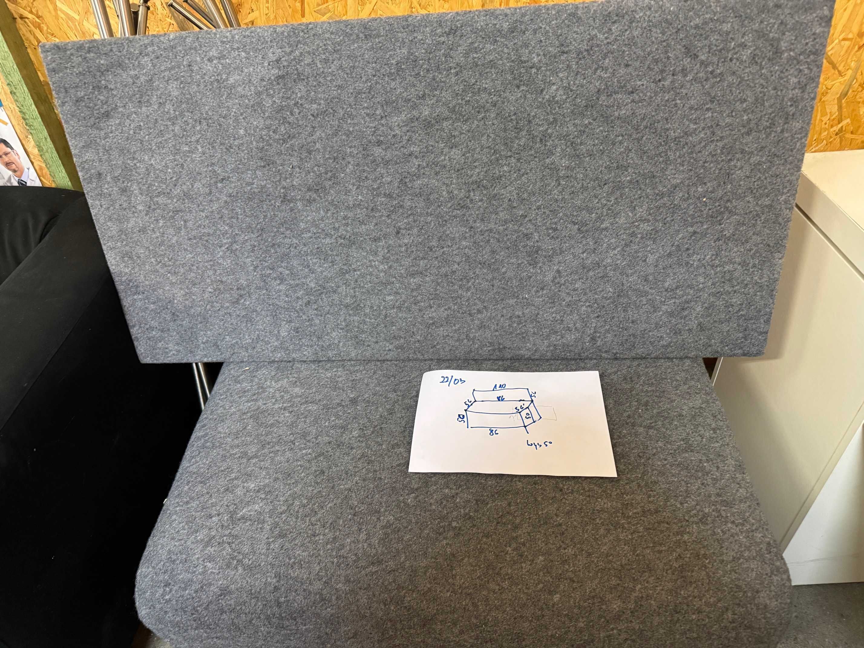 Pufa 56 x 86 wys, 50 cm z oparciem