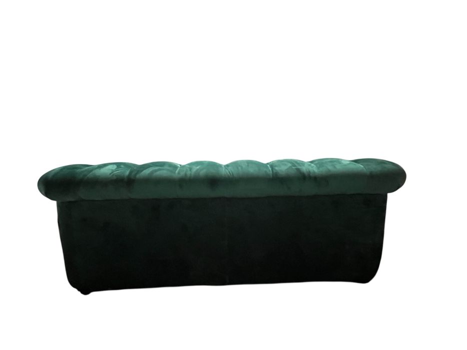 Sofa Chesterfield Rozkładana Butelkowa Zieleń