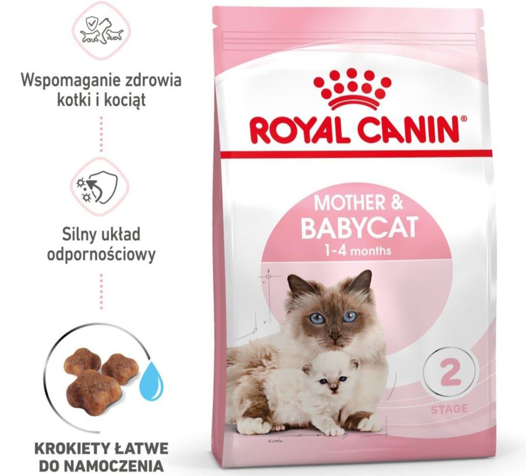 Royal Canin 400g + Gratis, Babycat Kocięta Kotki Karmiące Kitten Kot