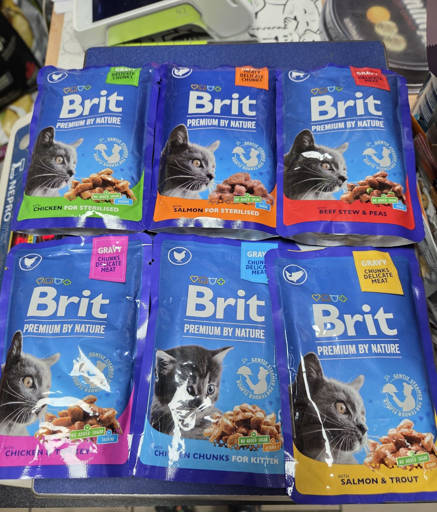 Brit Корм для котів вологий пауч 24 шт