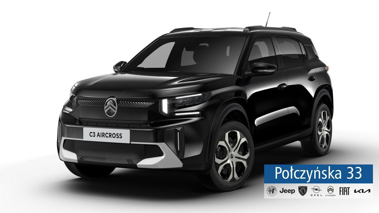 Citroën C3 Aircross 100 KM Turbo MT6| wersja Plus | Czarny | 8 lat gwarancji