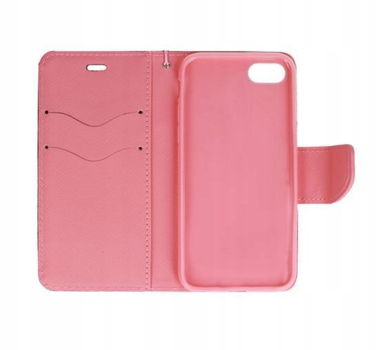 Etui Z Klapką Fancy Samsung S20+ / S20 Plus Czarno-Różowe
