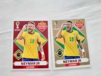 Figurinhas do Neymar bordô e de ouro da Copa do mundo 2022