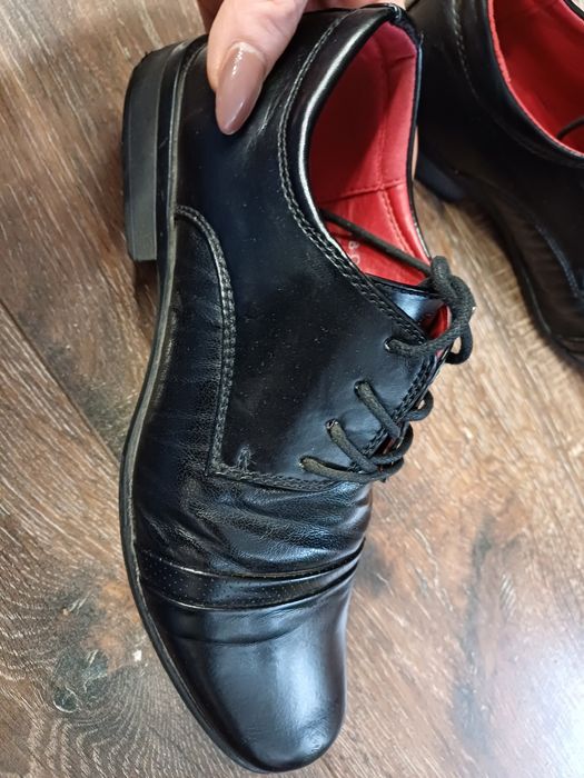 Półbuty skórzane do garnituru eleganckie dla chłopca na komunię r.38