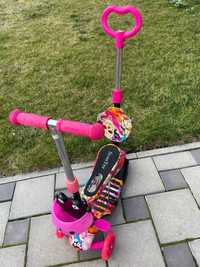 самокат скутер дитячий рожевий