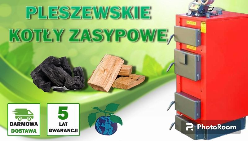 Kocioł 5kW do 60m2 Piec na drewno węgiel pelet