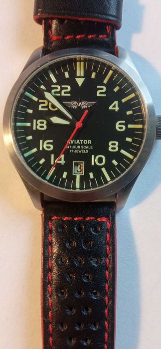 Zegarek AVIATOR z 24H tarczą - używany