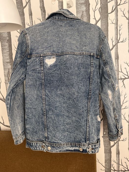 Kurtka jeansowa Stravidarius xs, przecierana, hit