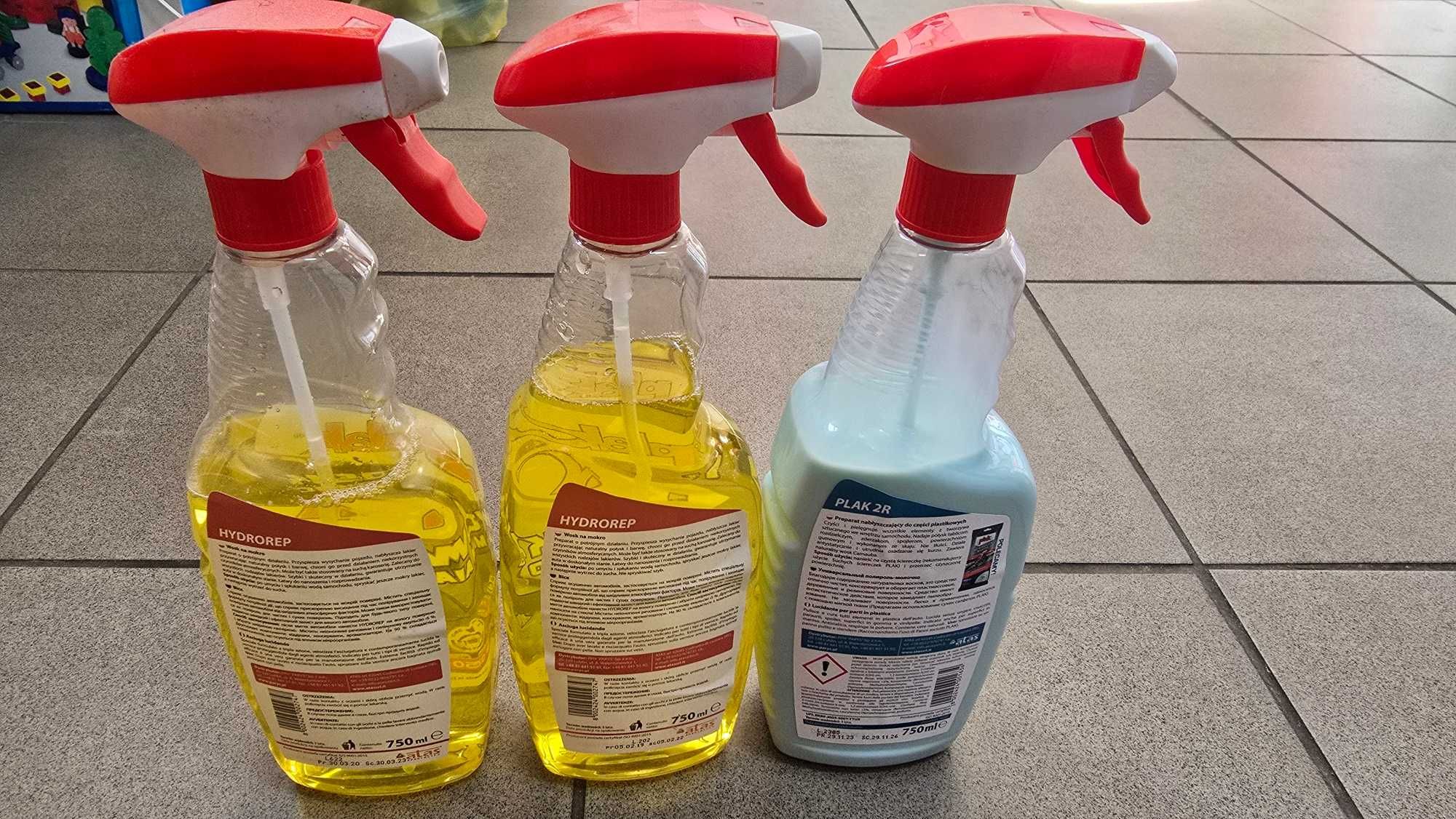 2 x PLAK WOSK NA MOKRO 750 ML 1 x Plak Środek Do Czyszczenia Plastików