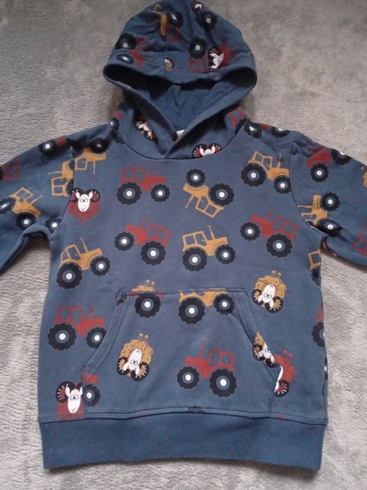 Bluza dresowa chłopięca w auta, traktory i owce Cool Club r.134