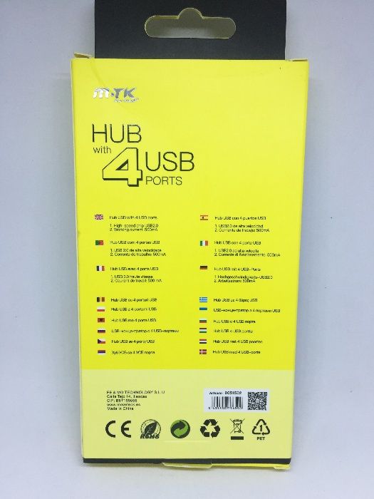 HUB USB 2.0 de alta velocidade com 4 portas/entradas