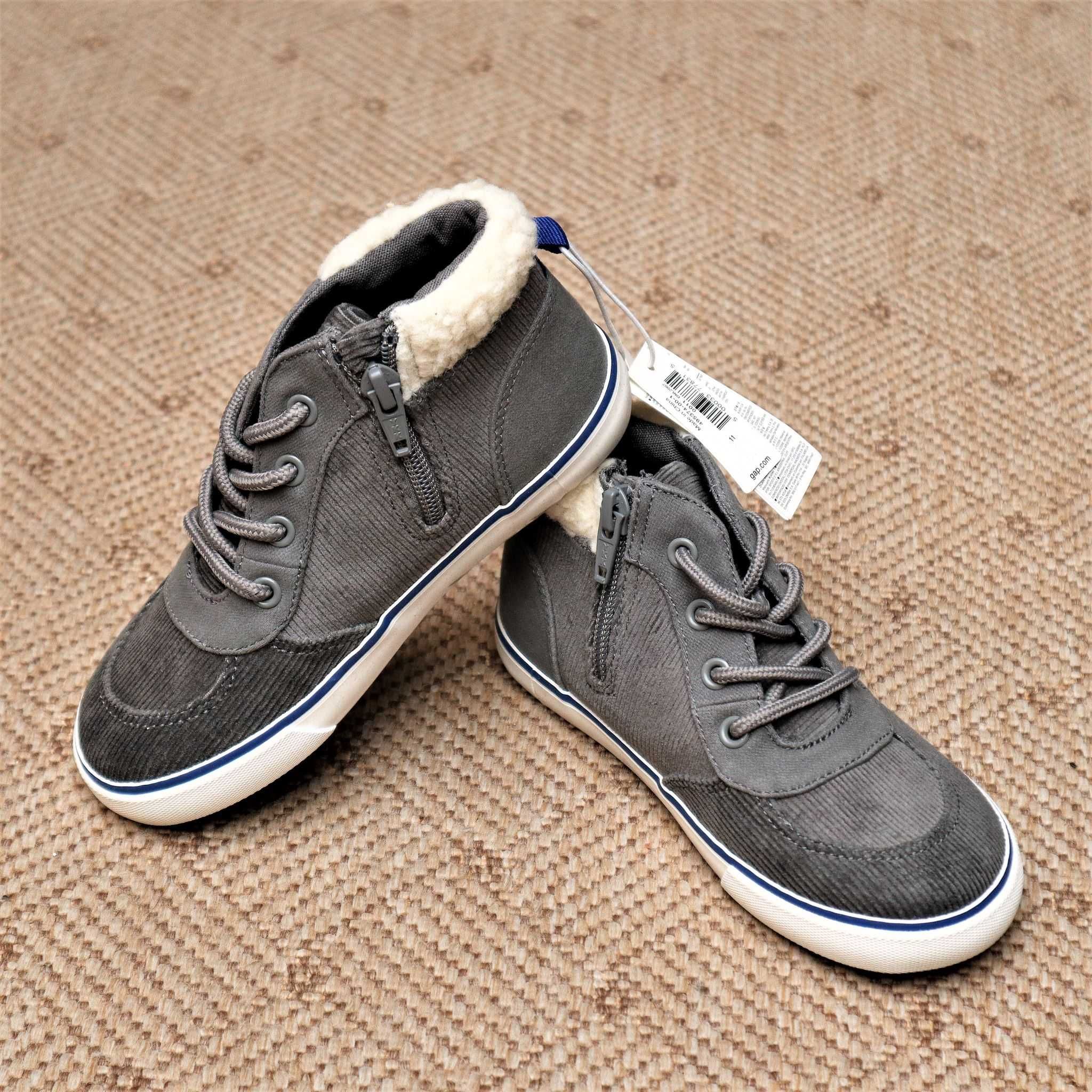 Детские кеды ботинки хайтопы Gap, 18 см, оригинал.