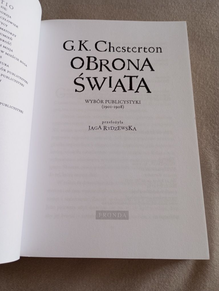 G.K. Chesterton Obrona Świata