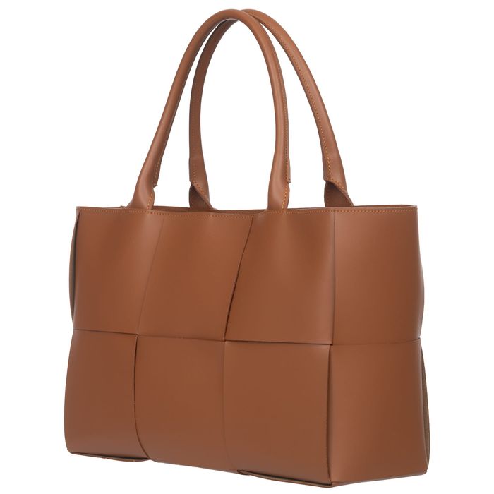 VERA PELLE torebka skórzana pleciona z paskiem V623 oliwkowa