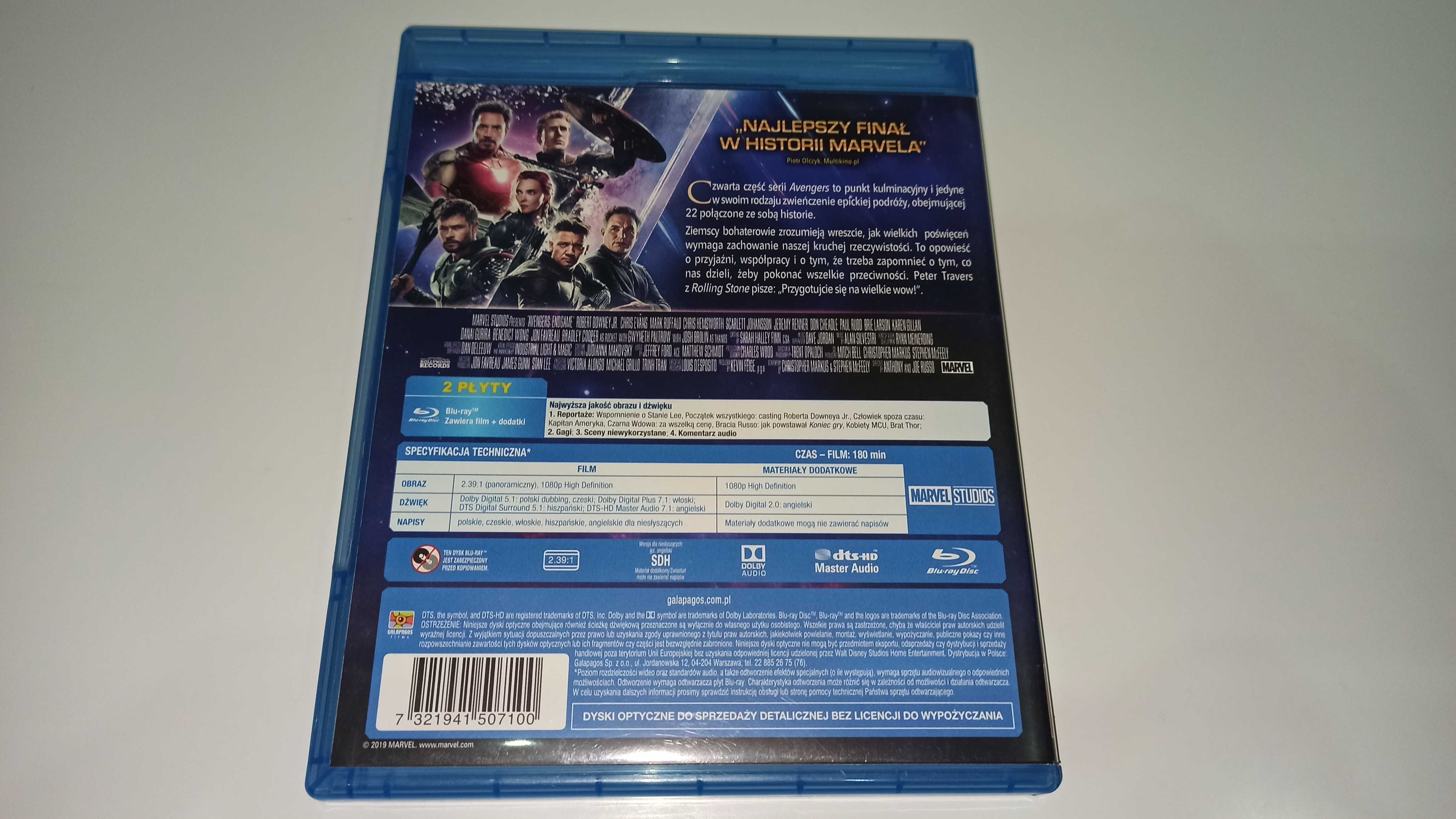 AVENGERS KONIEC GRY po polsku z dubbingiem BLU-RAY marvel cinematic