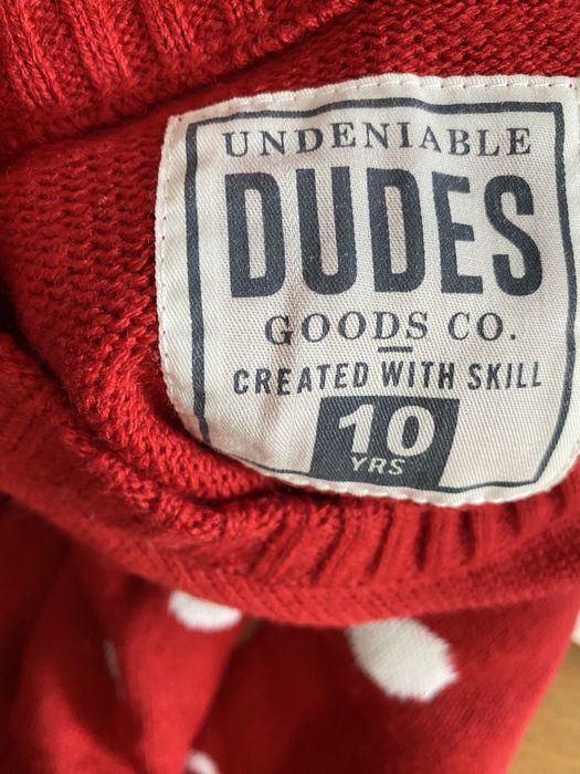Sweterek świąteczny Dudes rozmiar 140 cm sesja święta mikołaj