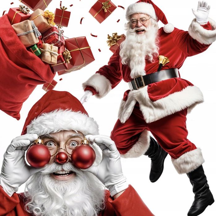 Profesjonalny Strój Kostium Świętego Mikołaja 13 el. Welurowy Miękki