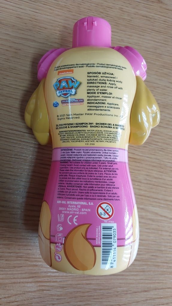 Paw Patrol pojemnik na żel do kąpieli 400 ml