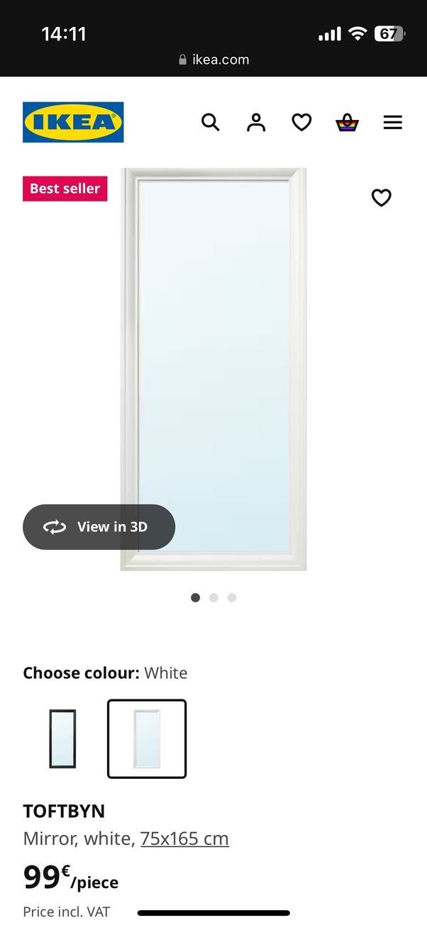 Espelho Ikea Toftbyn