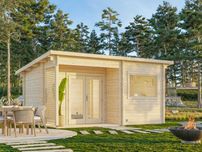 Sauna ogrodowa prostokątna, świerk skandynawski