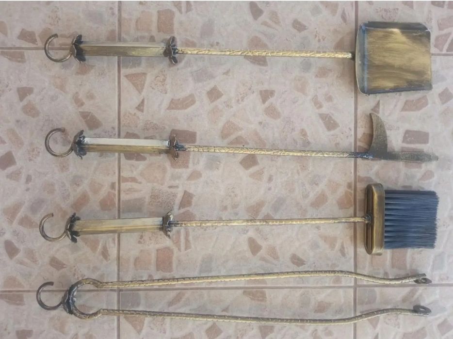 Каминный набор/ Дровниця, Набір для чистки камінів, печей, булерьянов