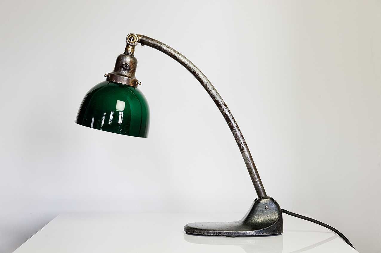 Lampka biurkowa Siemens L100, industrial, design Bauhaus, 1929r.