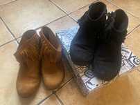 Botki czarne i rude, camel 35