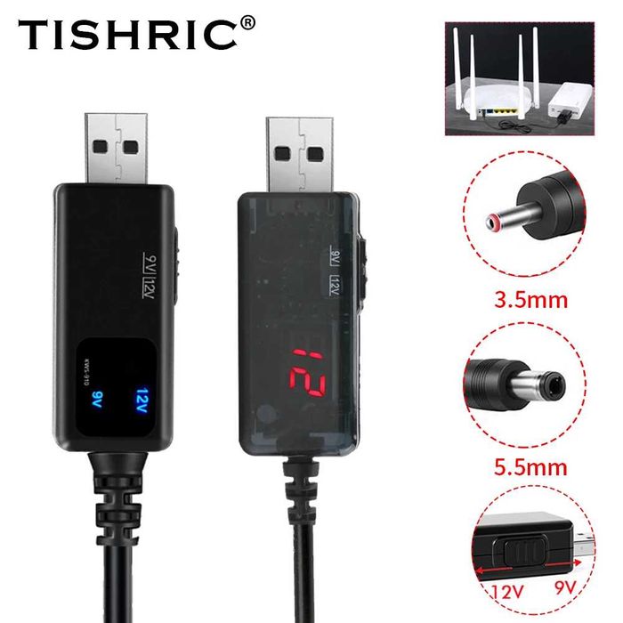 Кабель питания для роутера от паурбанка 9 -  12 вольт