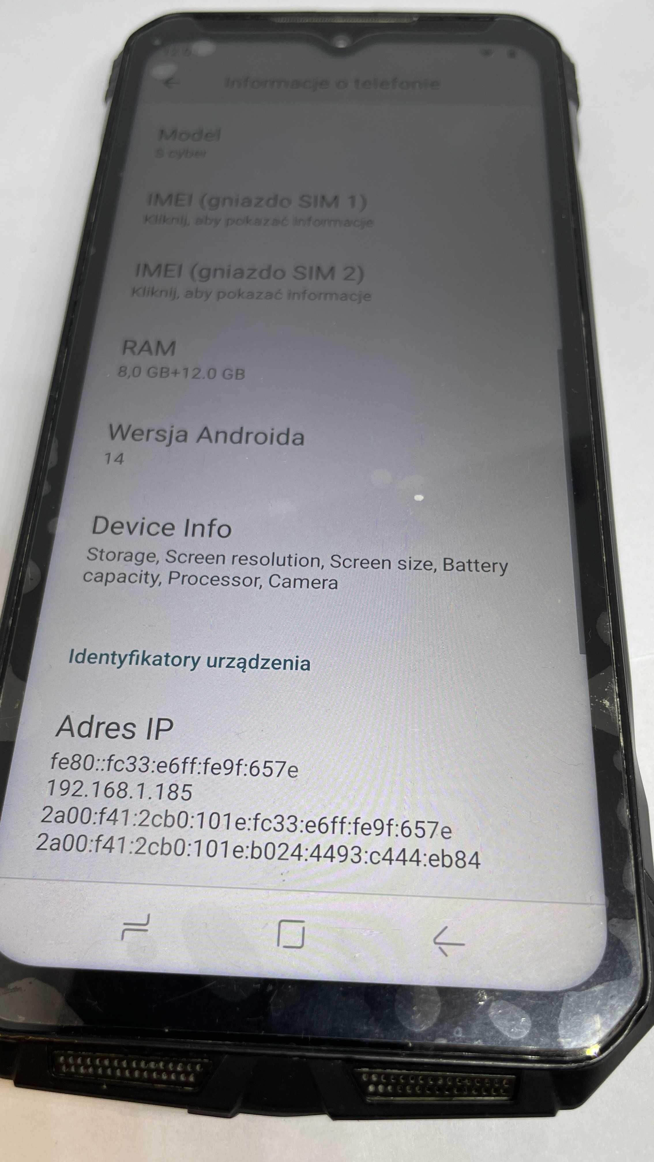 Pancerny telefon Doogee S cyber z baterią 10800mAh 8/256GB