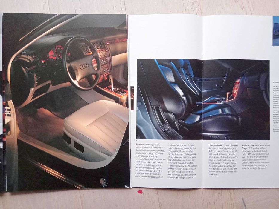 AUDI A8 D2 (2.8, 2.8 Quattro, 3.7, 4.2 Quattro) 1995 prospekt 74 str.