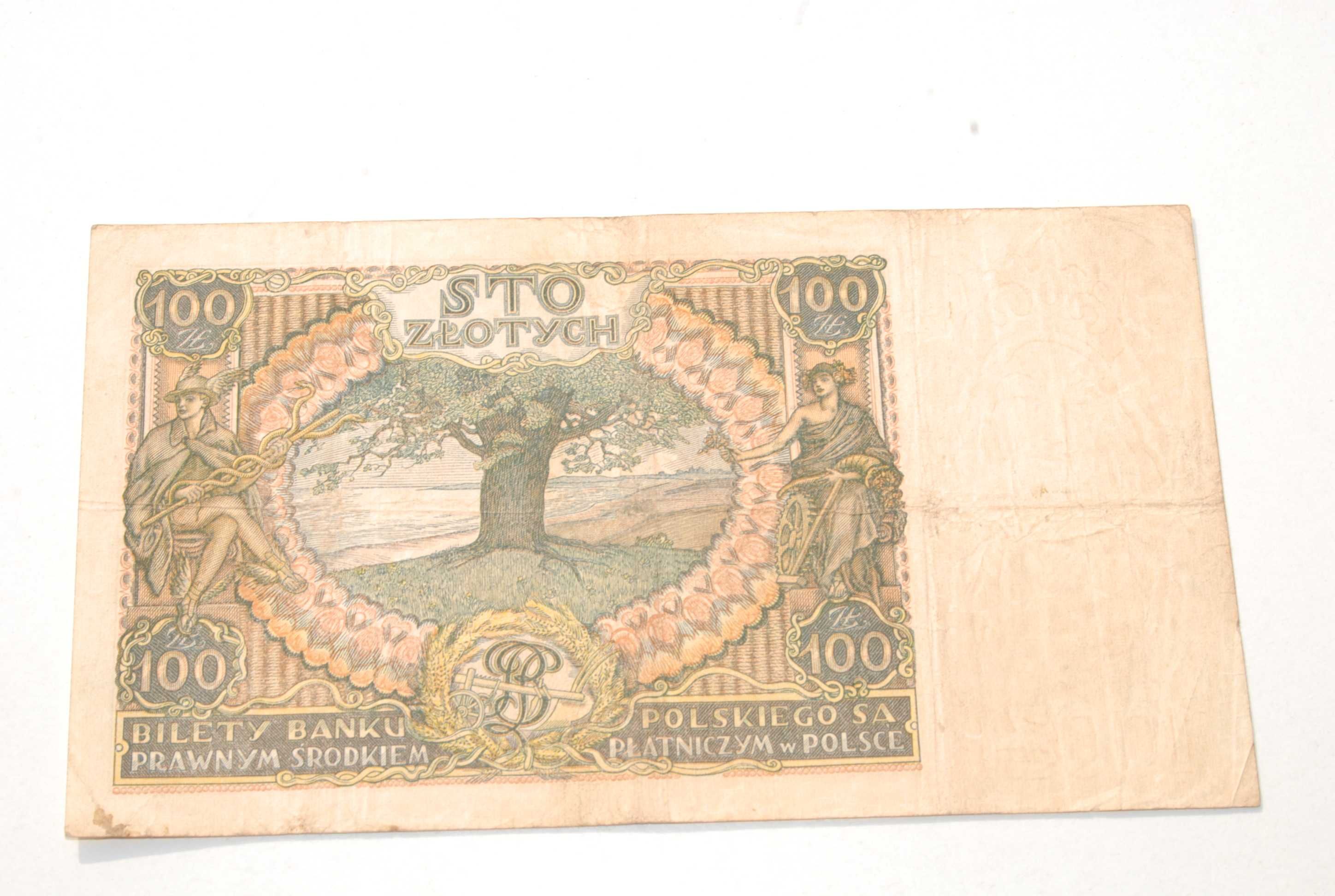 Stary banknot 100 złotych ser. CA 9 Listopada 1934 unikat kolekcjoners