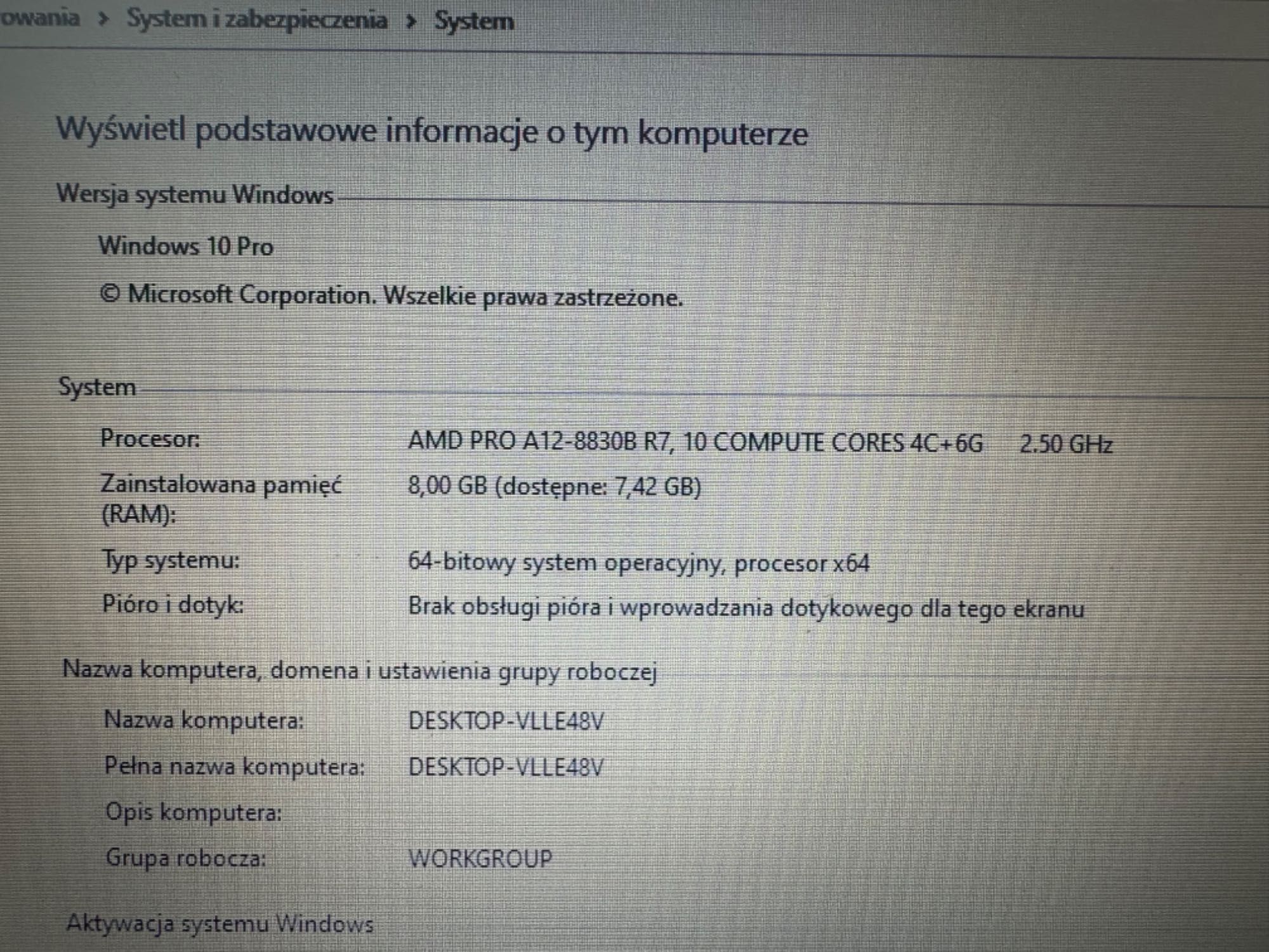 LAPTOP Lenovo ThinkPad 13,1’ Cala/8GB RAM/256GB NOWY SSD/AMD 2.50 GHz