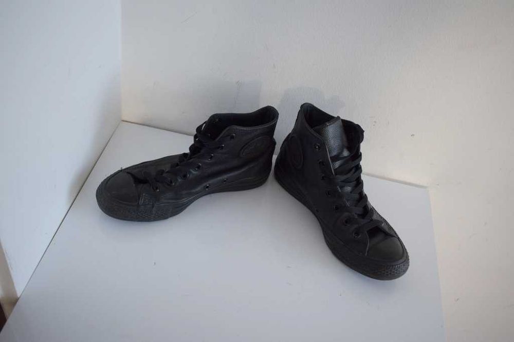 Buty Trampki Converse czarne wysokie skórzane 37